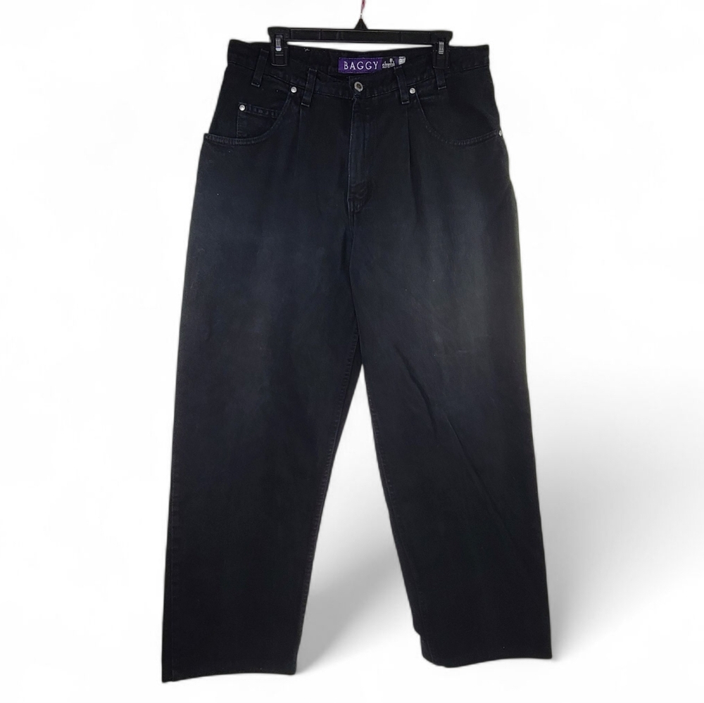 LEVI'S SILVERTAB BAGGY Jeans Vintage Black 90s Y2K Sz 34 x 29.5 Skater